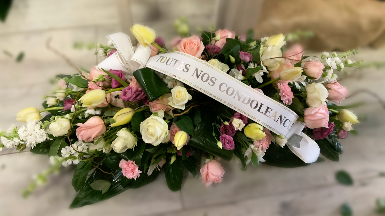 Image de fleur avec ruban